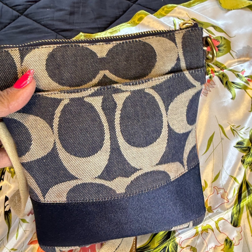 Coach Signature Denim Crossbody Bag - Picture 4 of 16